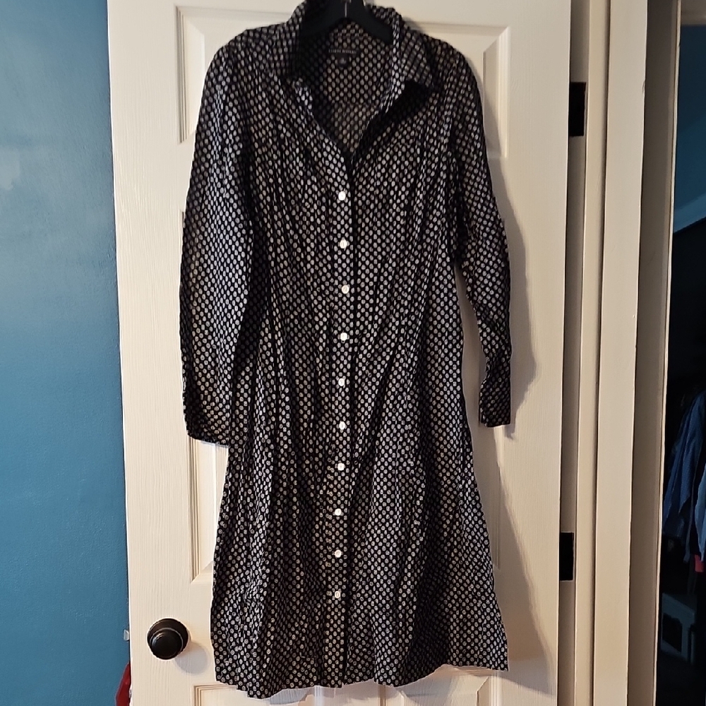 Black and White Patterned Women's Dress